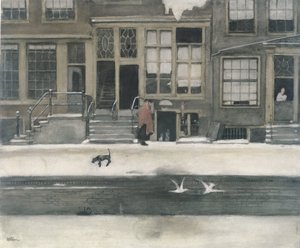 De Kromboomsloot ad Amsterdam da Willem Witsen (signed by artist)