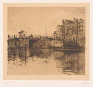Veduta della Kraansluis ad Amsterdam