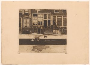 Veduta delle case sui canali ad Amsterdam da Willem Witsen (signed by artist)
