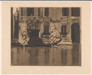 Gondola con struttura nel Canal Grande a Venezia da Willem Witsen (signed by artist)