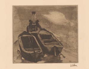Rimorchiatore con due chiatte da Willem Witsen (signed by artist)