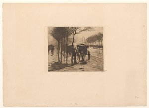 Carrozze in attesa sul Victoria Embankment a Londra da Willem Witsen (signed by artist)