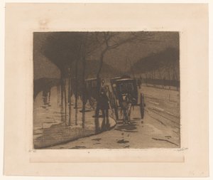 Carrozze in attesa sul Victoria Embankment a Londra da Willem Witsen (signed by artist)