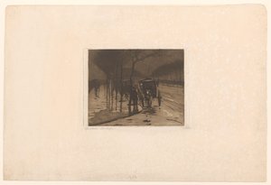 Carrozze in attesa sulla Victoria Embankment a Londra da Willem Witsen (signed by artist)