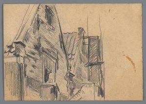 Rückfassaden der Gebäude Korte Dijkstraat 2 und 4 in Amsterdam da Willem Witsen