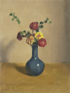Tageti in un vaso blu da Willem Arnoldus Witsen