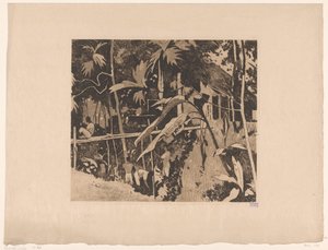 Vegetazione e un ponte stretto a Buitenzorg da Willem Arnoldus Witsen