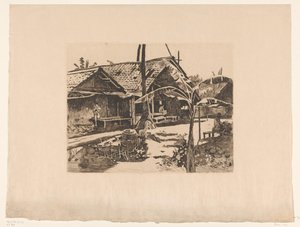 Albero di banane in un villaggio a Buitenzorg da Willem Arnoldus Witsen