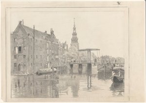 Veduta della città con la Montelbaanstoren da Willem Arnoldus Witsen