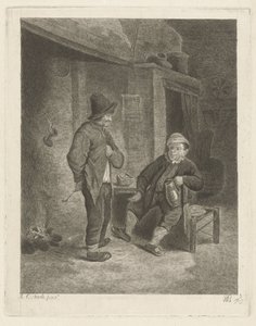 Interno con contadini