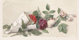 Bouquet di rose e pelargonio