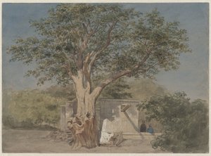 Capanna sotto un albero al Cairo da Willem de Famars Testas