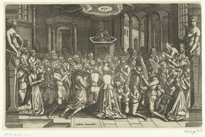 Ringraziamento per la liberazione di Leida, 1574 da Willem de Haen