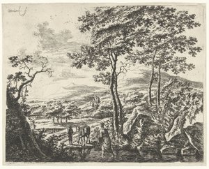 Paesaggio con un mulattiere da Willem de Heusch