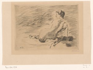 Donna nuda sdraiata da Willem de Zwart (signed by artist)