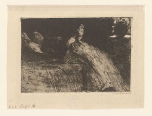 Donna sdraiata da Willem de Zwart (signed by artist)