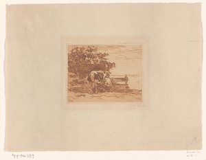 Contadino che munge da Willem de Zwart (signed by artist)