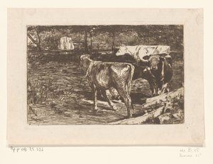 Quattro mucche in un prato da Willem de Zwart