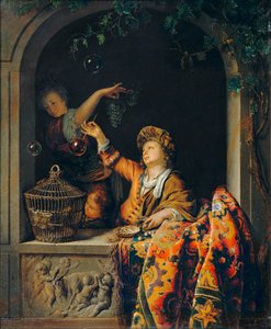 Bolle di sapone ... da Willem van (after) Mieris