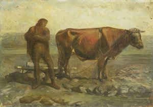 Contadino che ara