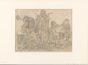 San Nicola con due aiutanti sul tetto da Willem van Konijnenburg