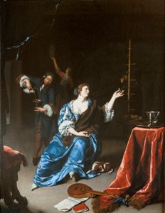 Signora con pappagallo
 Titolo/i alternativo/i:   Dame einen Papagei fütternd da Willem Van Mieris
