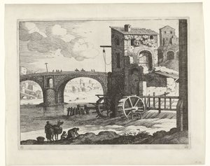 Ponte e mulino ad acqua da Willem van Nieulandt (II)