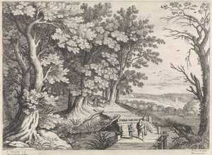 Paesaggio con Abramo e Isacco (Paesaggi italiani) da Willem van Nieulandt (II)