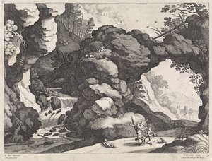 Paesaggio con Agar e Ismaele (Paesaggi italiani) da Willem van Nieulandt (II)