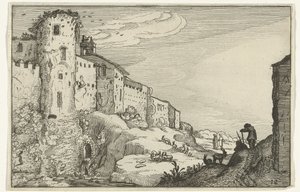 Paesaggio con rovina romana da Willem van Nieulandt (II)