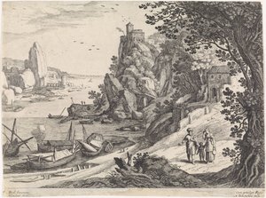 Paesaggio con la cacciata di Agar e Ismaele da Willem van Nieulandt (II)