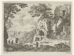 Paesaggio con una rovina da Willem van Nieulandt (II)