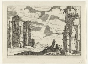 Rovine delle terme di Caracalla da Willem van Nieulandt (II)