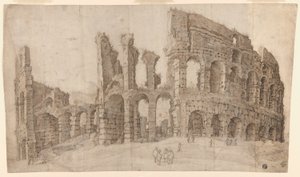 Le rovine del Colosseo a Roma da Willem van Nieuwlandt II