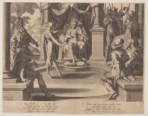 Alessandro Magno come giudice, tavola 10 da Troni di giustizia (Thronus Iustitiae) da Willem van Swanenburgh