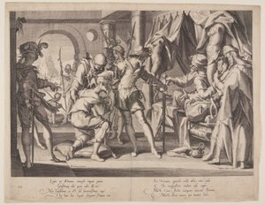 Il conte Guglielmo che permette la decapitazione, tavola 7 da Troni di giustizia (Thronus Iustitiae) da Willem van Swanenburgh