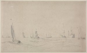 Navigazione su mare agitato da Willem van de Velde