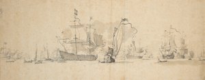 Un consiglio di guerra nella flotta olandese, maggio 1665?, c.1665 da Willem van de Velde the Younger
