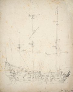 Ritratto di un due ponti olandese, c.1655 da Willem van de Velde the Younger