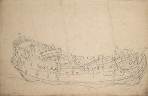 Ritratto di una nave inglese di quinta classe, c.1675