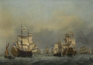 La battaglia dei quattro giorni, c. 1670 da Willem van de Velde the Younger