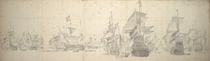 Consiglio di guerra nella flotta olandese al largo di Terschelling, 7-17 ottobre 1658 da Willem van de the Elder Velde