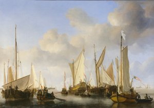 Uno yacht olandese che saluta da Willem van de the Elder Velde