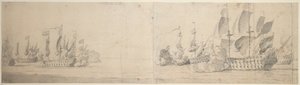 Spiaggia e azione di van Ghent da Willem van de the Elder Velde