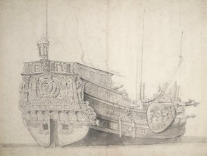 Ritratto di uno yacht di un principe olandese, c.1660 da Willem van de the Elder Velde