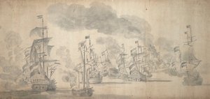 La battaglia di Solebay, 28 maggio-7 giugno 1672 da Willem van de the Elder Velde