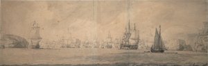 Le navi olandesi verso Bok op Raa (Bjaelkero), 25 agosto-4 settembre 1665 da Willem van de the Elder Velde