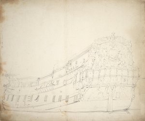 Ritratto di una nave inglese di quarta classe, c.1675