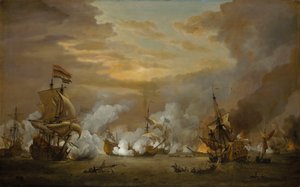 La battaglia del Texel da Willem van de Velde the Younger