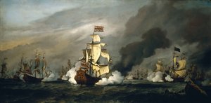 La Battaglia del Texel da Willem van de Velde the Younger